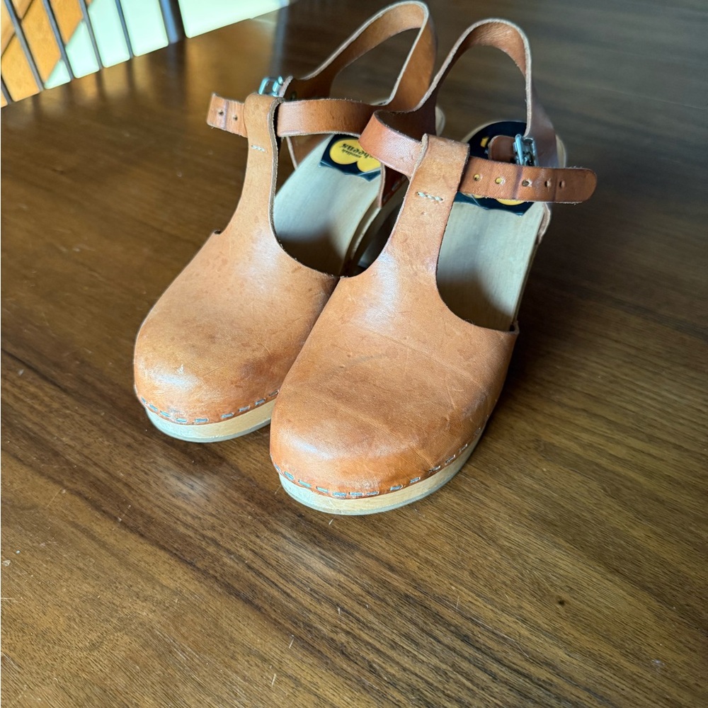 Swedish Hasbeen T-Strap Clogs